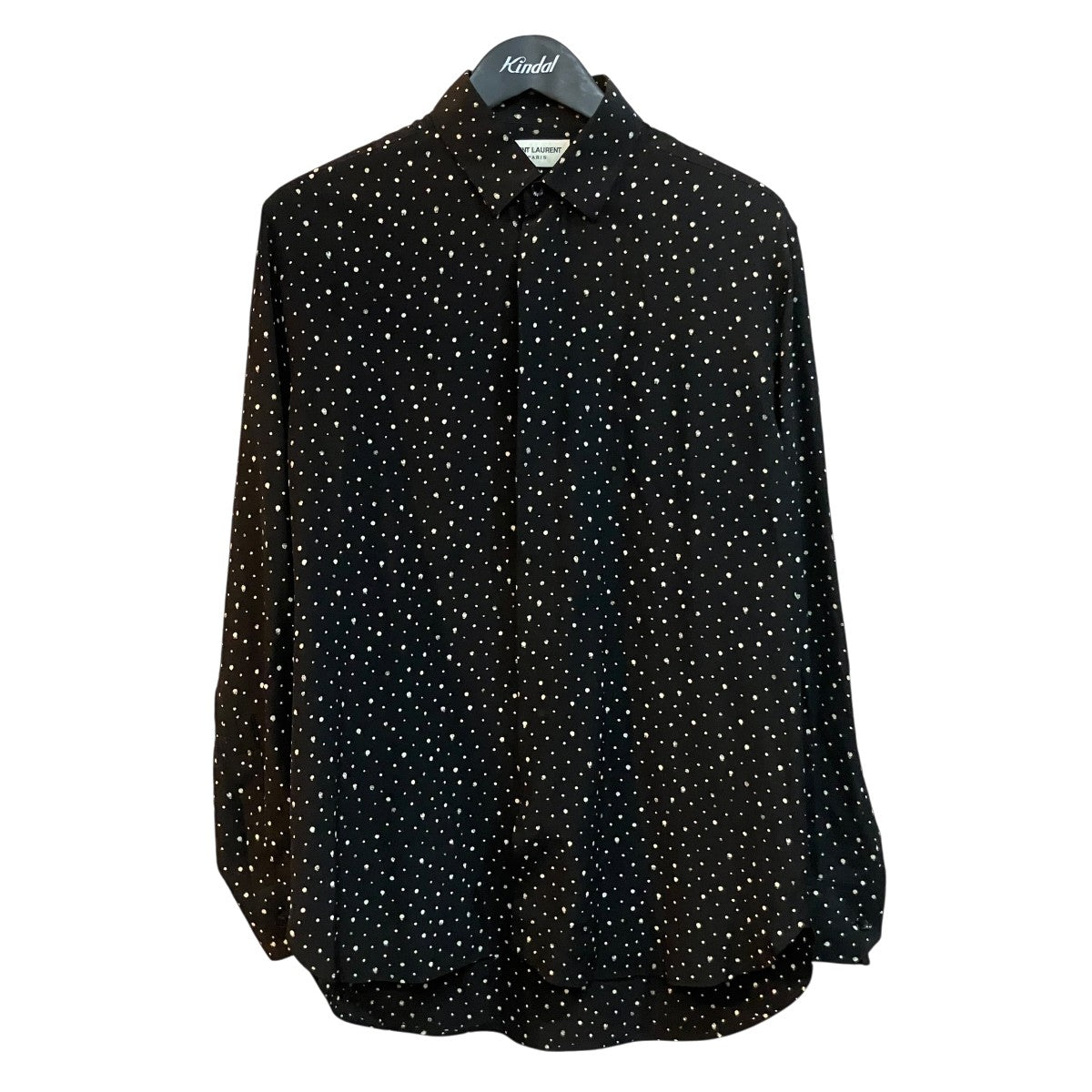 Saint Laurent Paris シルクドットシャツ564172 古着・中古-1枚目のアイテム画像