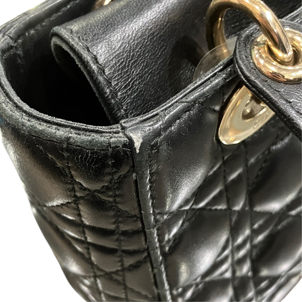 Christian Dior Lady Dior My ABCDiorカナ―ジュラムスキンミニ2WAYショルダーバッグ 古着・中古-7枚目のアイテム画像