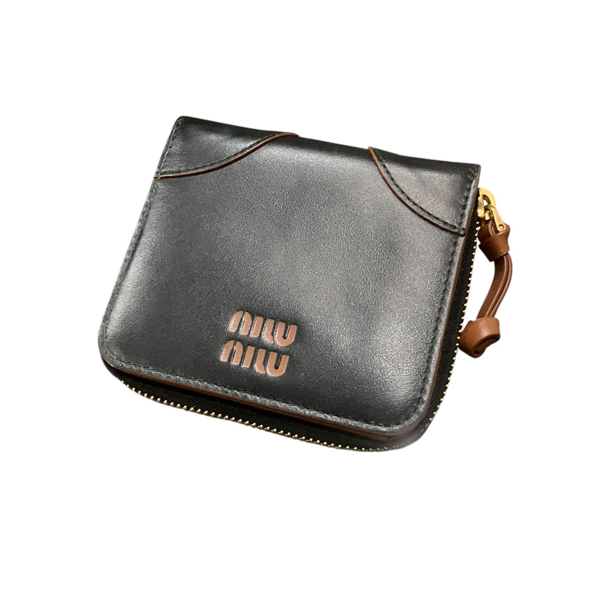 MIU MIU 2つ折りジップウォレット 古着・中古-1枚目のアイテム画像