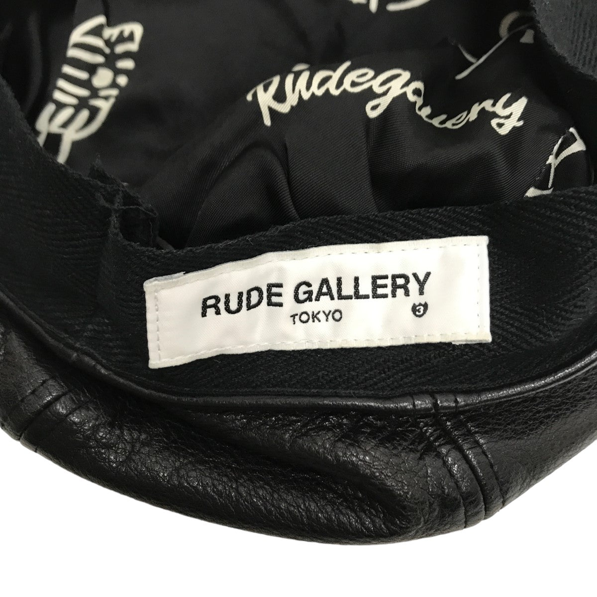 RUDE GALLERY(ルードギャラリー) レザーキャスケット ブラック サイズ 