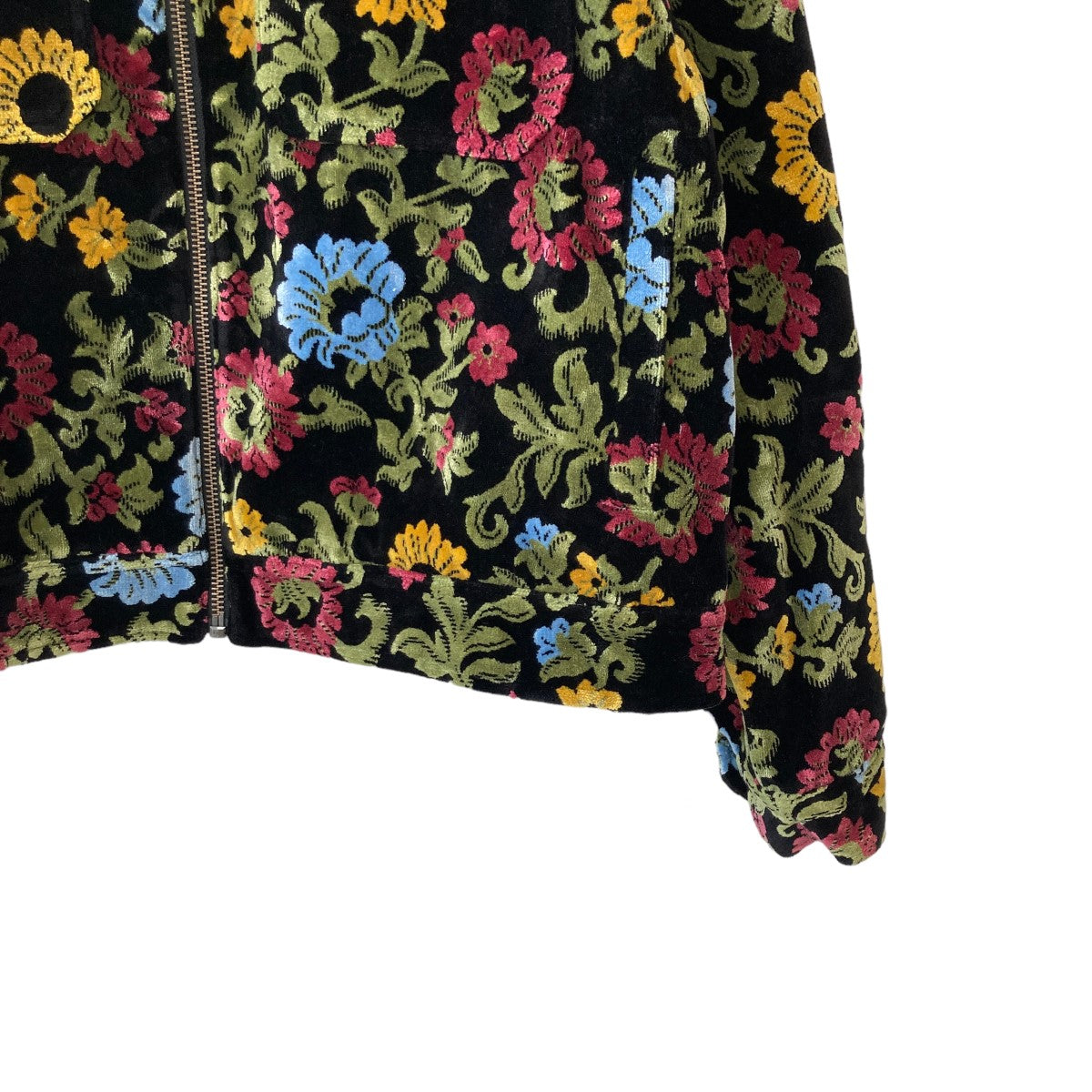 stussy FLORAL JACQUARD GARAGE JACKET XL - Gジャン/デニムジャケット