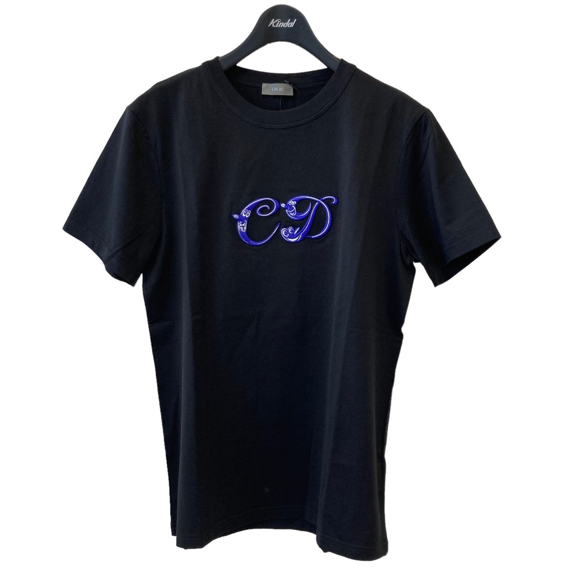 即購入可能19 274xN6テ クリスチャンディオール  デザイン刺繍Tシャツ 黒 F38