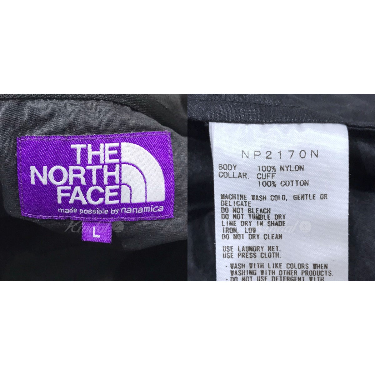 THE NORTH FACE PURPLE LABEL(ザノースフェイス パープルレーベル) ナイロンロングTシャツ L／S Logo Woven  Tee NP2170N NP2170N ブラック サイズ L｜【公式】カインドオルオンライン ブランド古着・中古通販【kindal】