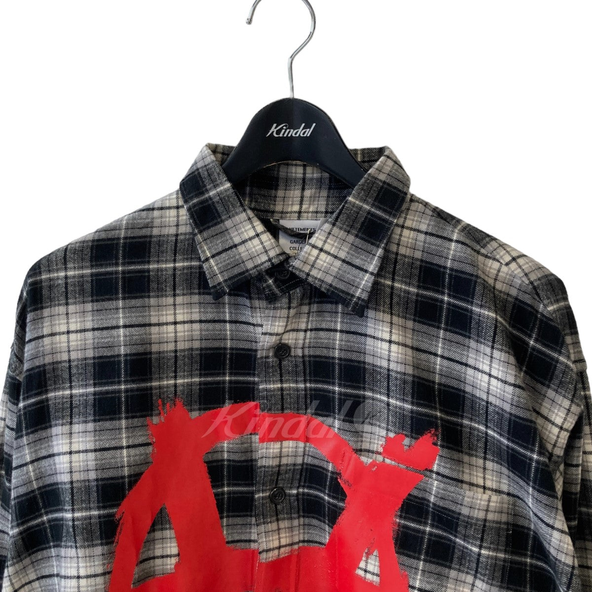 VETEMENTS(ヴェトモン) 22AW Double Anarchy Flannel Shirt UE52SH800B ...
