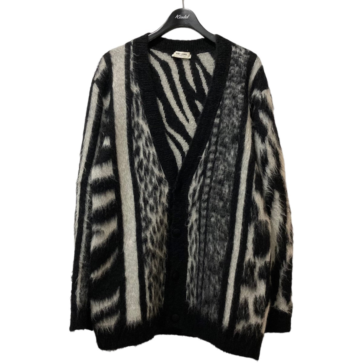 SAINT LAURENT PARIS モヘヤカーディガン 古着・中古-1枚目のアイテム画像