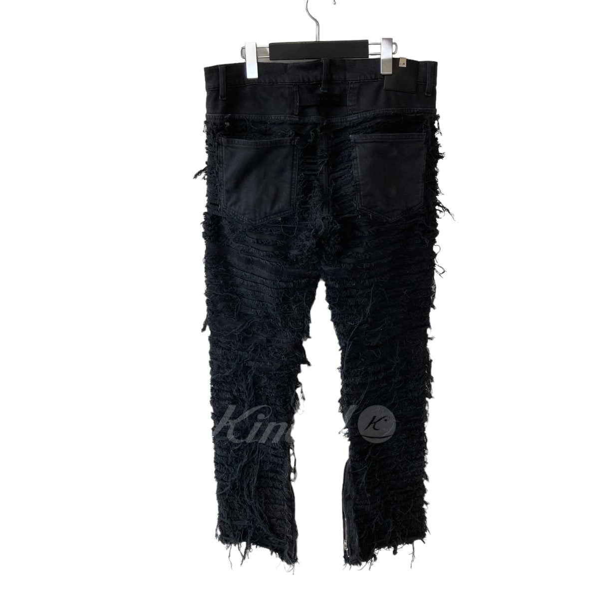 1017 ALYX 9SM(アリクス) X BLACKMEANS DISTRESSED STRAIGHT-LEG JEANS ブラック サイズ  14｜【公式】カインドオルオンライン ブランド古着・中古通販【kindal】