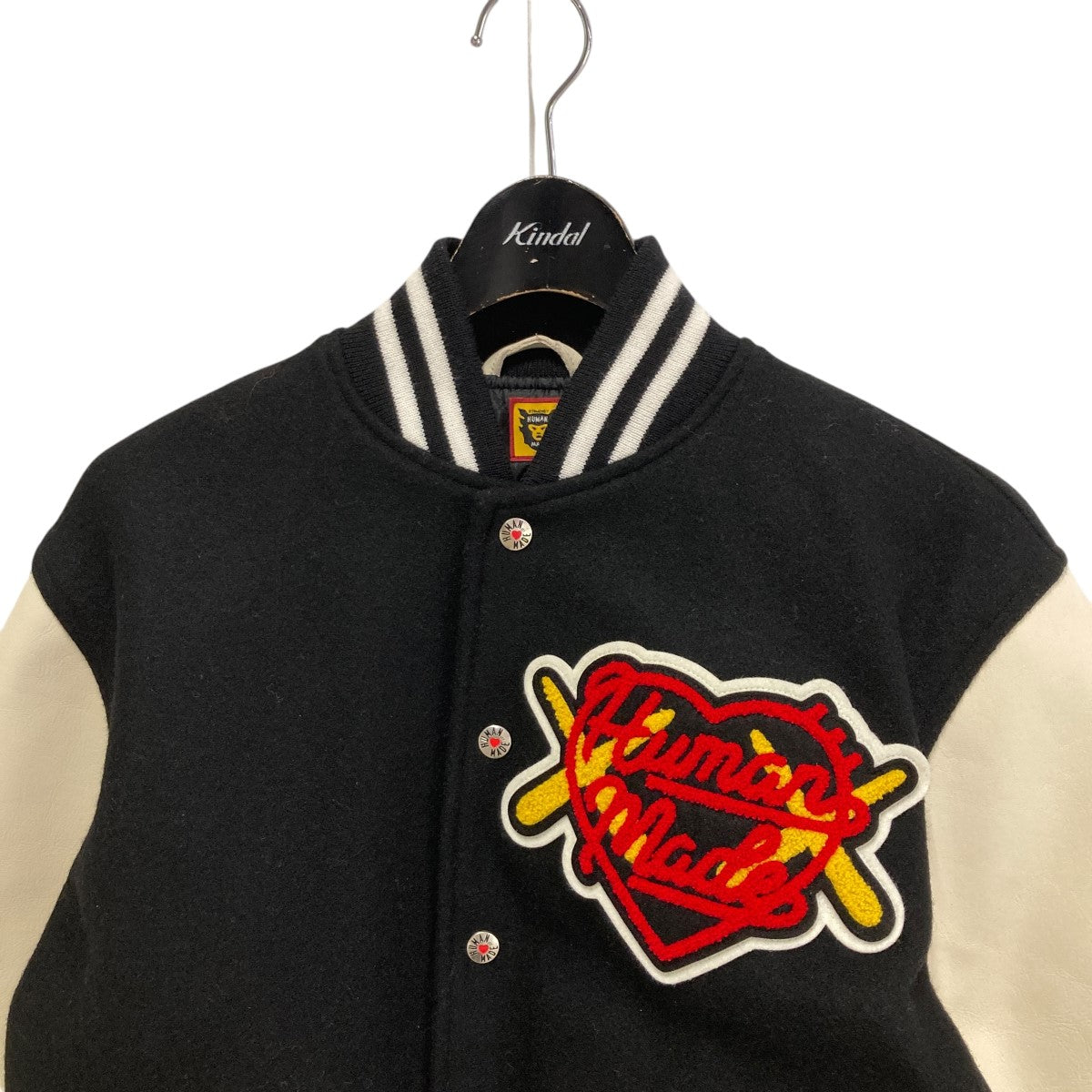 HUMAN MADE×KAWS VARSITY JACKETスタジャン ブラック サイズ S