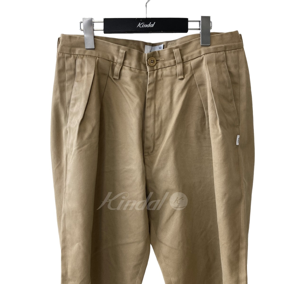 WTAPS(ダブルタップス) 21SS TUCK 02 TROUSERS COTTON TWILL 211TQDT-PTM02 カーキ サイズ  13｜【公式】カインドオルオンライン ブランド古着・中古通販【kindal】