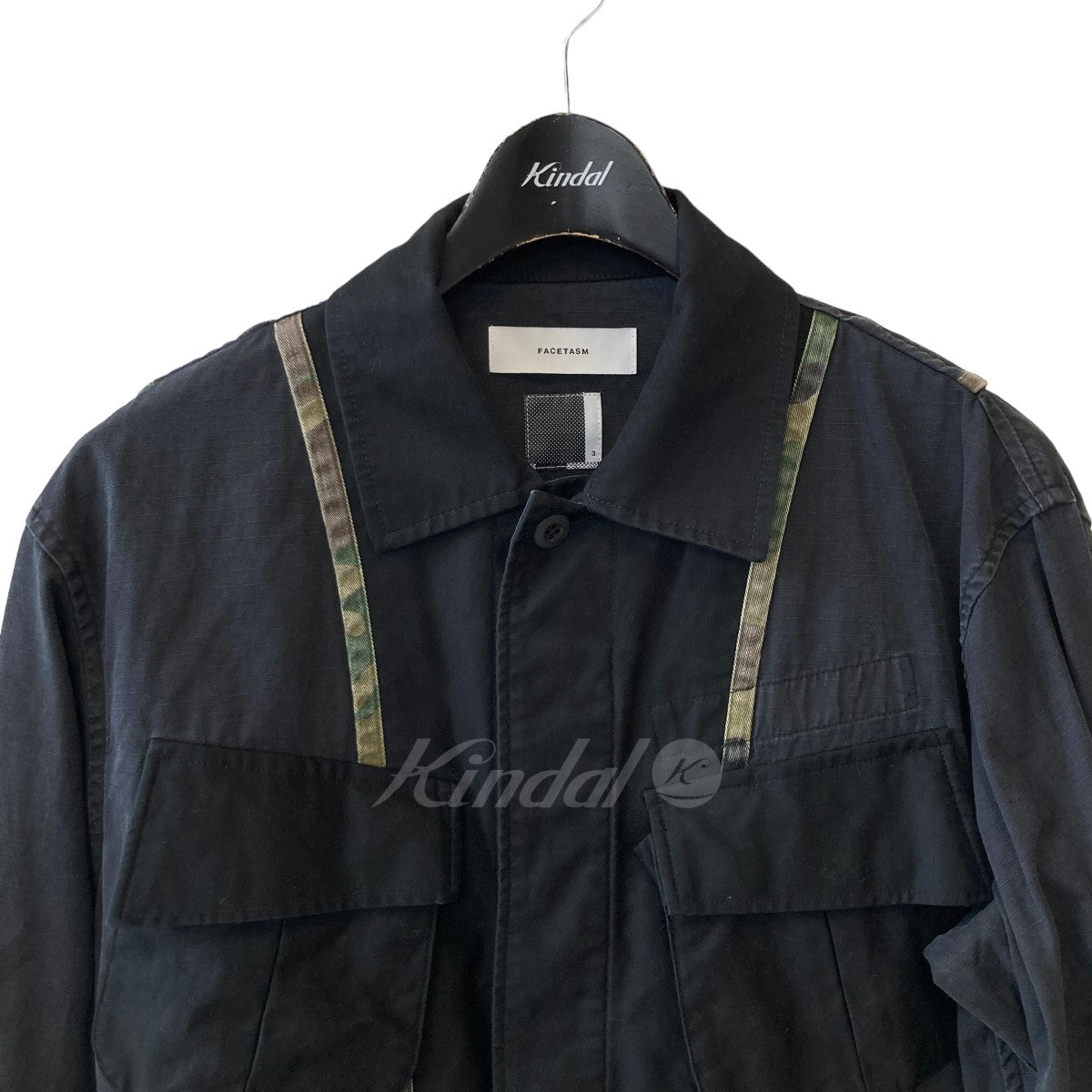 FACETASM(ファセッタズム) カモミックスM-65ジャケット ブラック サイズ:3 ユニセックス ジャケット・ブルゾン 中古・古着
