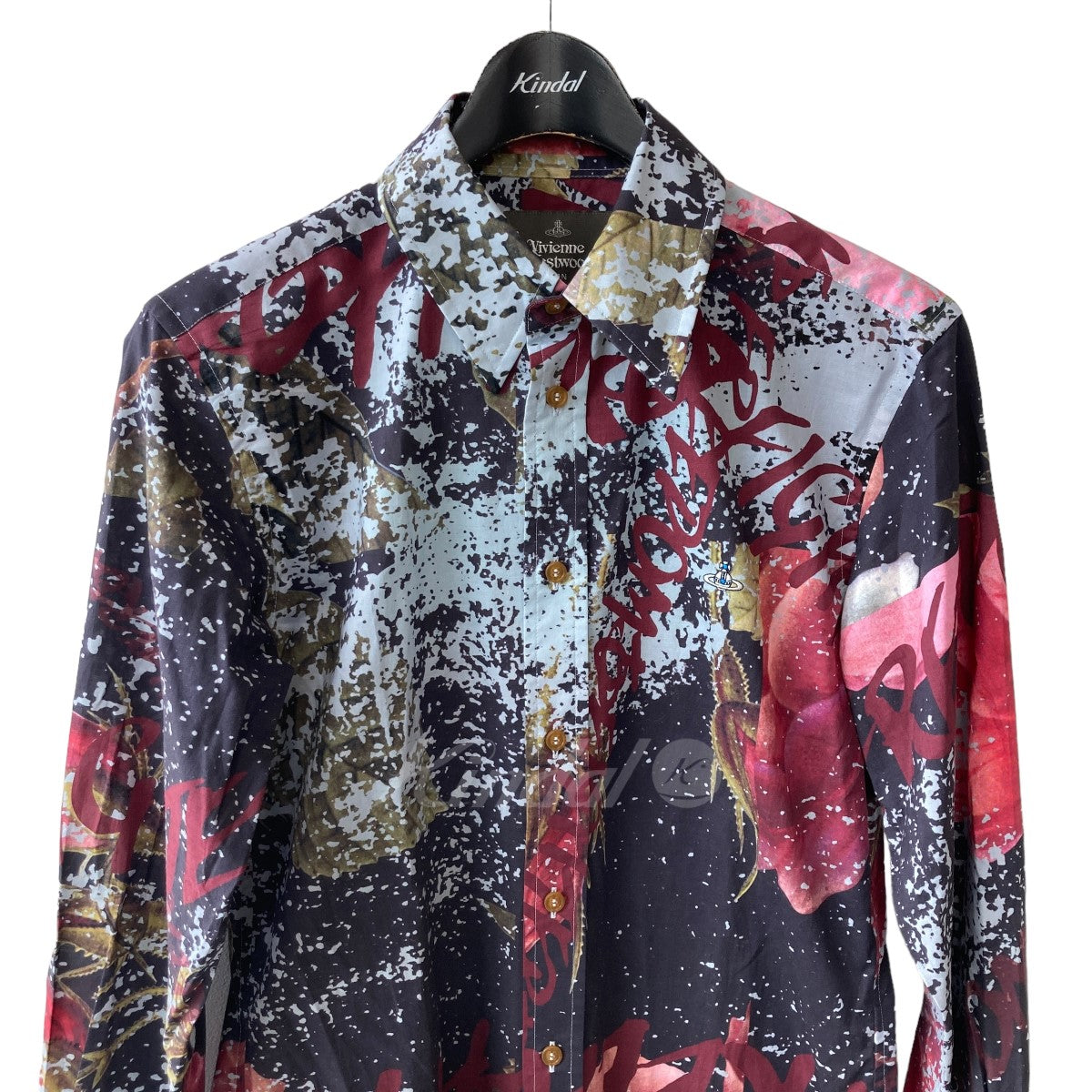 Vivienne Westwood MAN(ヴィヴィアンウエストウッドマン) FREEDOM FIGHTER PUZZLE ROSE クラシックシャツ