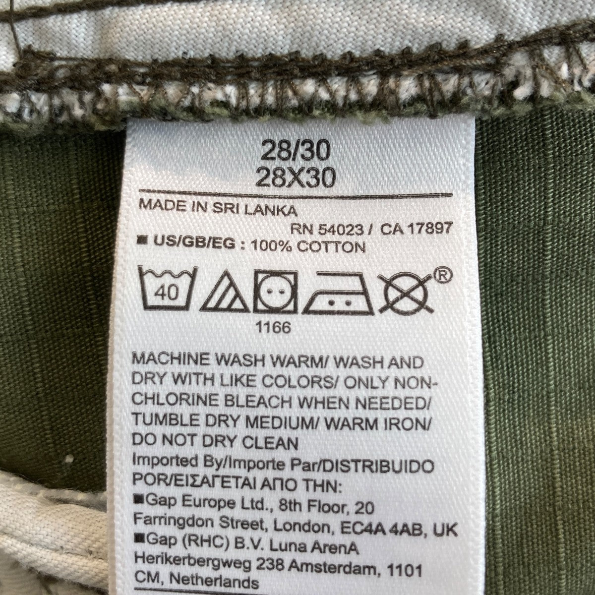 PALACE×GAP 24SSカモフラカーゴパンツカーゴパンツ カーキ