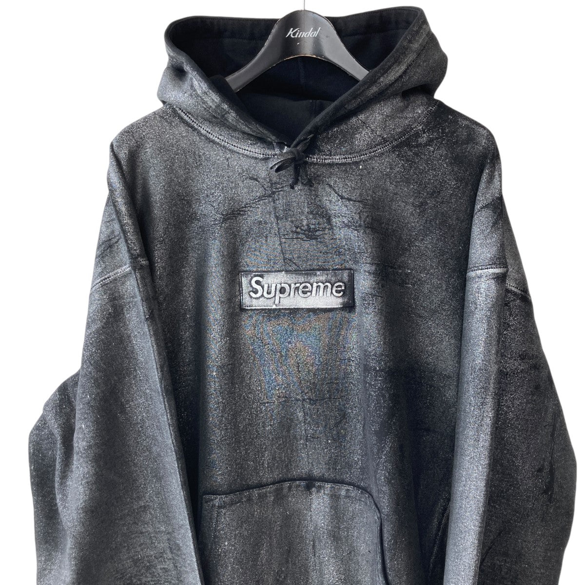 24SSMM6 Foil Box Logo Hooded Sweatshirt