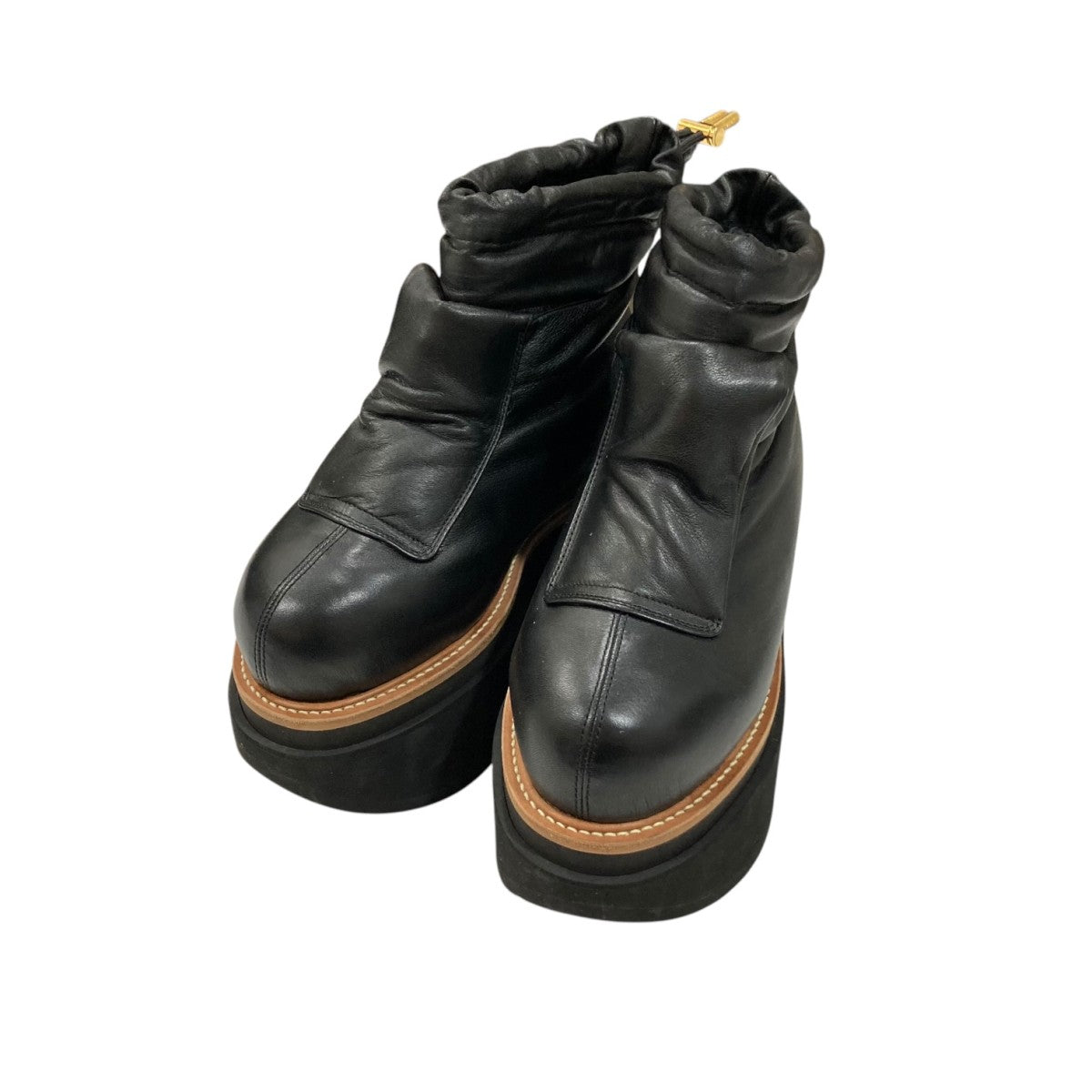 sacai サカイ　レザーブーツ ブラック サイズ41　中古品 中古・古着通販】sacai (サカイ) レースアップブーツ ブラウン