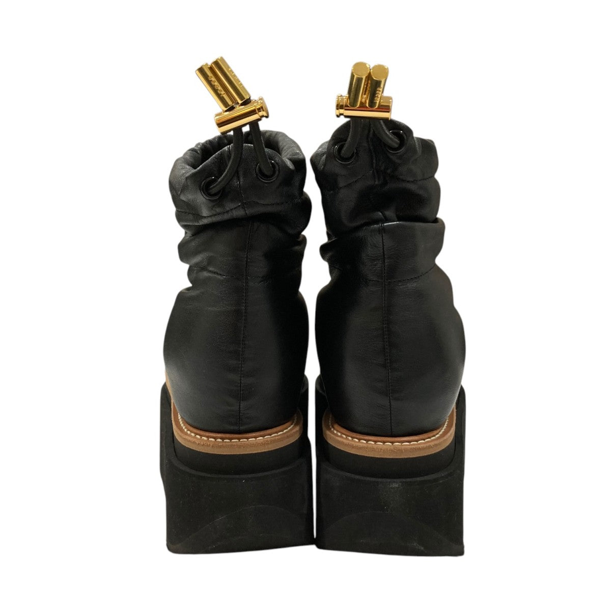 sacai(サカイ) レザーパフィーブーツ22-06420 22-06420 ブラック