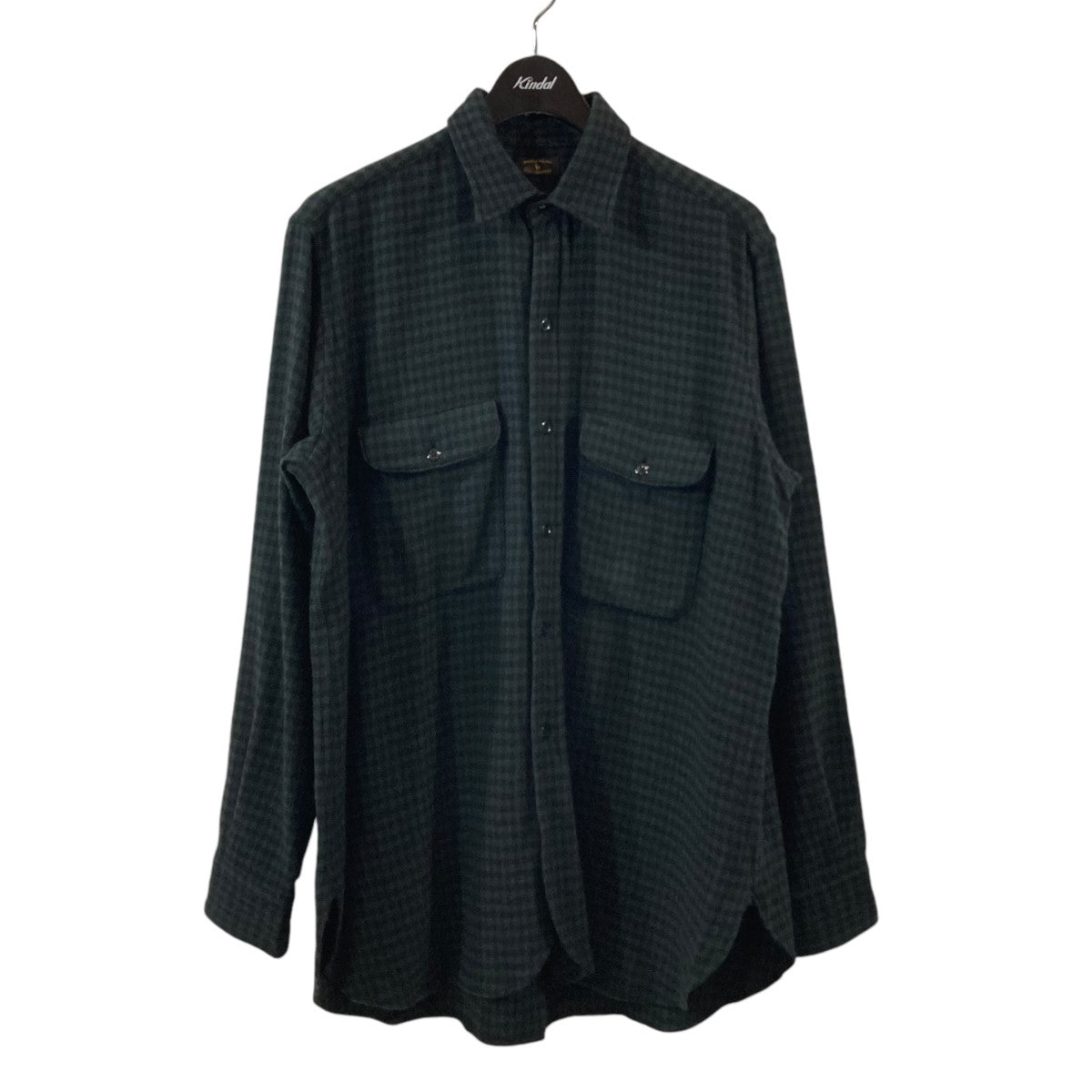 MAATEE＆SONS(マーティーアンドサンズ) musterwerk別注Ex． CASHMERE GINGHAM WORK  SHIRTギンガムチェック長袖シャツMTMU2303 0605B