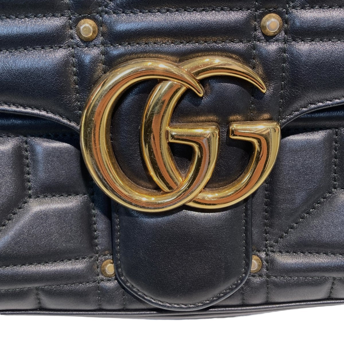 GUCCI(グッチ) GGマーモント スタッズチェーンショルダーバッグ443496 