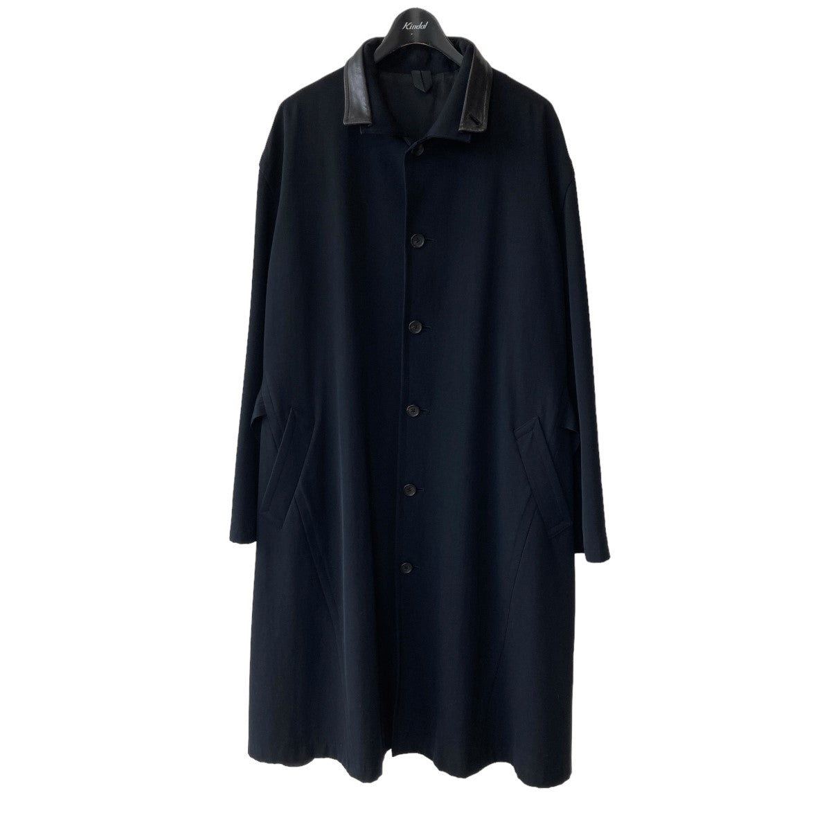 Yohji Yamamoto pour homme(ヨウジヤマモトプールオム) 91AW6．1THE MEN 襟レザーロングコート ブラック サイズ  M｜【公式】カインドオルオンライン ブランド古着・中古通販【kindal】