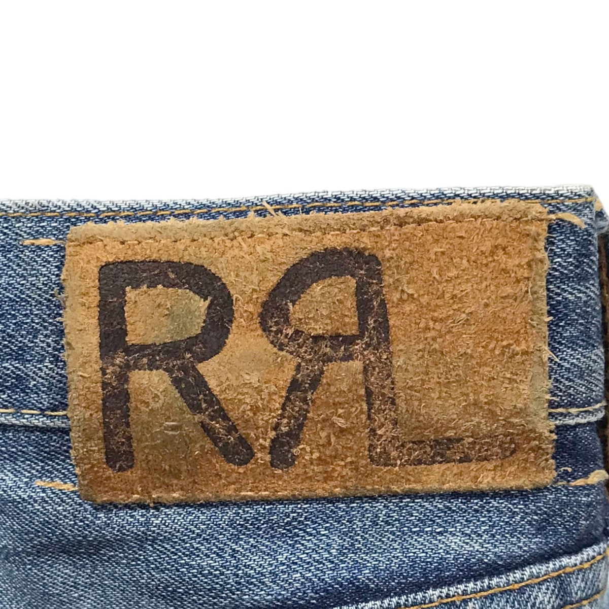 RRL(ダブルアールエル) リペアダメージ加工デニムパンツ 5P STRAIGHT DENIM REPAIRED JAPAN WOVEN インディゴ  サイズ 16｜【公式】カインドオルオンライン ブランド古着・中古通販【kindal】