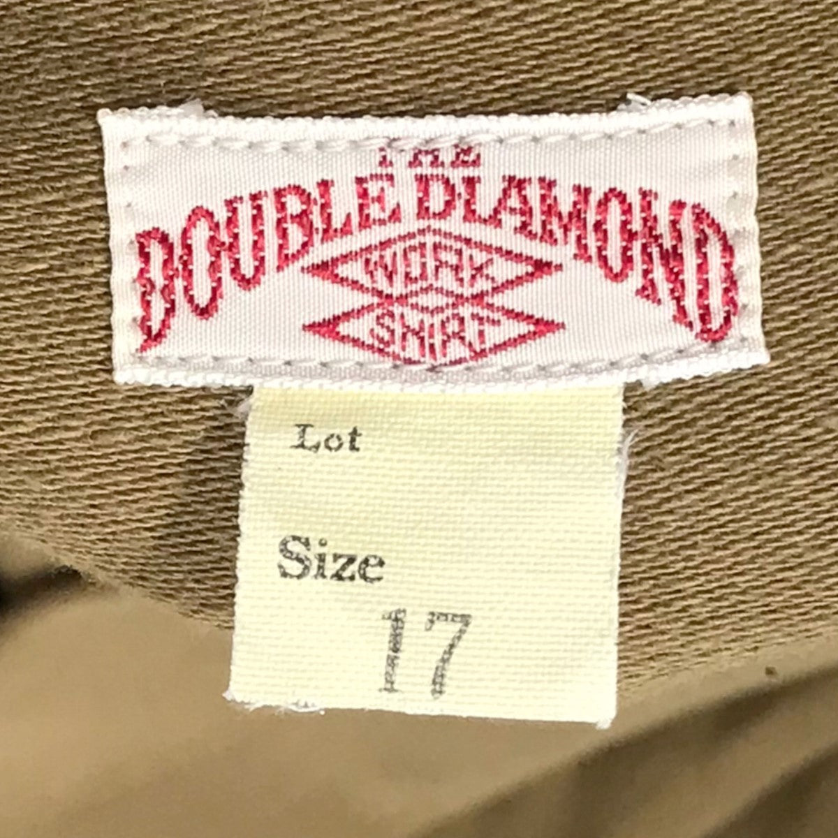 THE REAL McCOY'S(リアルマッコイズ) 長尾でシャツ L／S SHIRTS DOUBLE DIAMOND ダブルダイアモンド カーキ  サイズ 17｜【公式】カインドオルオンライン ブランド古着・中古通販【kindal】