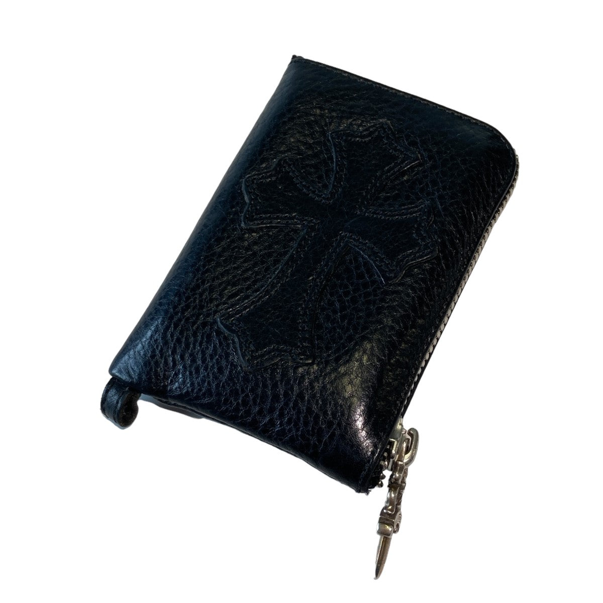 CHROME HEARTS Tiny Zip Wallet Cemetery Cross Patchesコインケース2246-304-4060-0900 の古着・中古アイテム