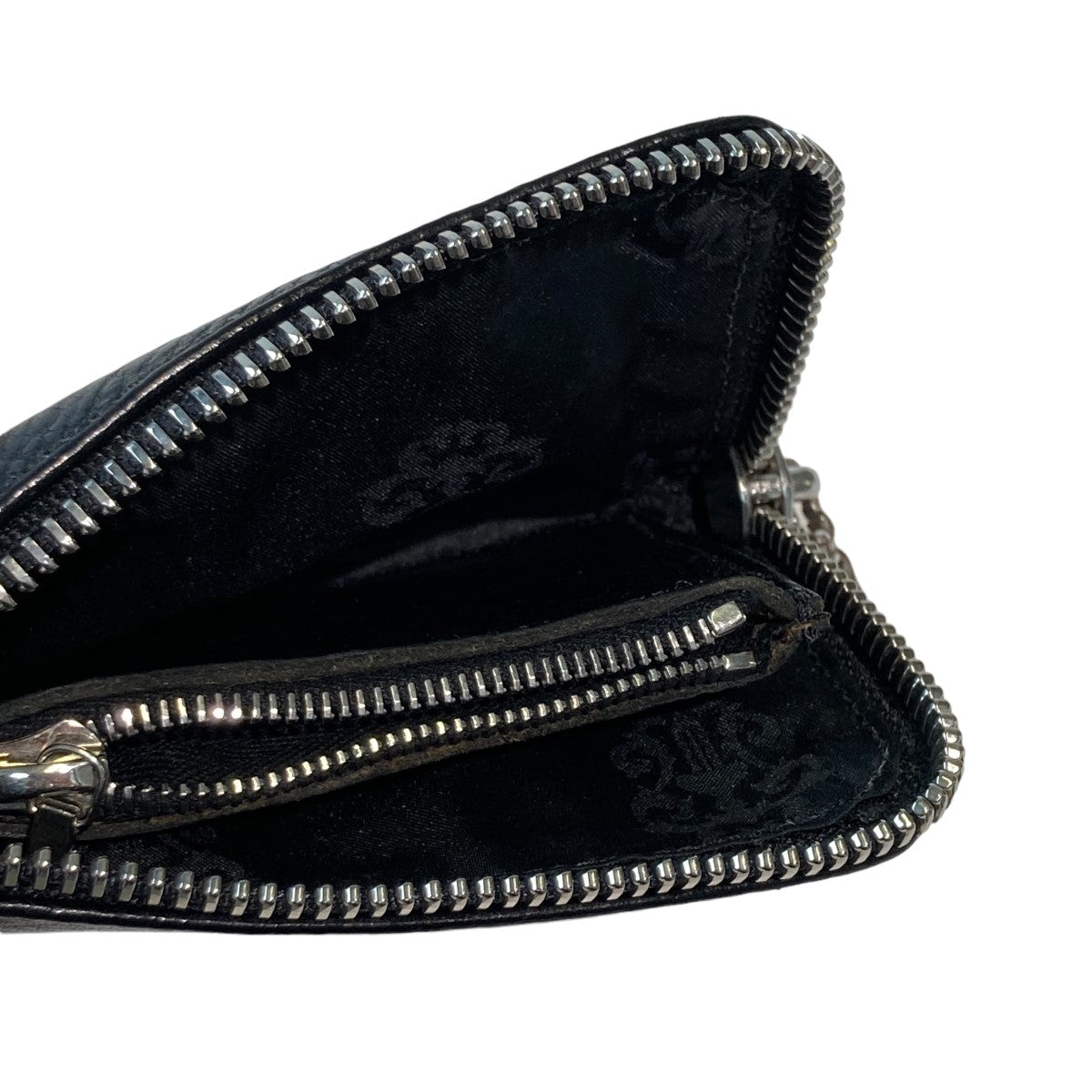 CHROME HEARTS Tiny Zip Wallet Cemetery Cross Patchesコインケース2246-304-4060-0900 の古着・中古アイテム