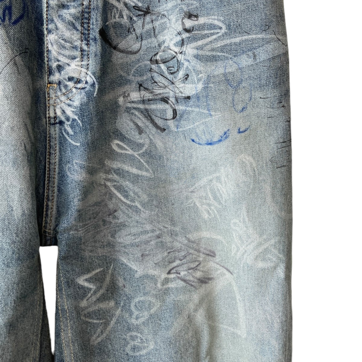 BALENCIAGA(バレンシアガ) TNW01GRAFFITI BAGGY加工デニムパンツ