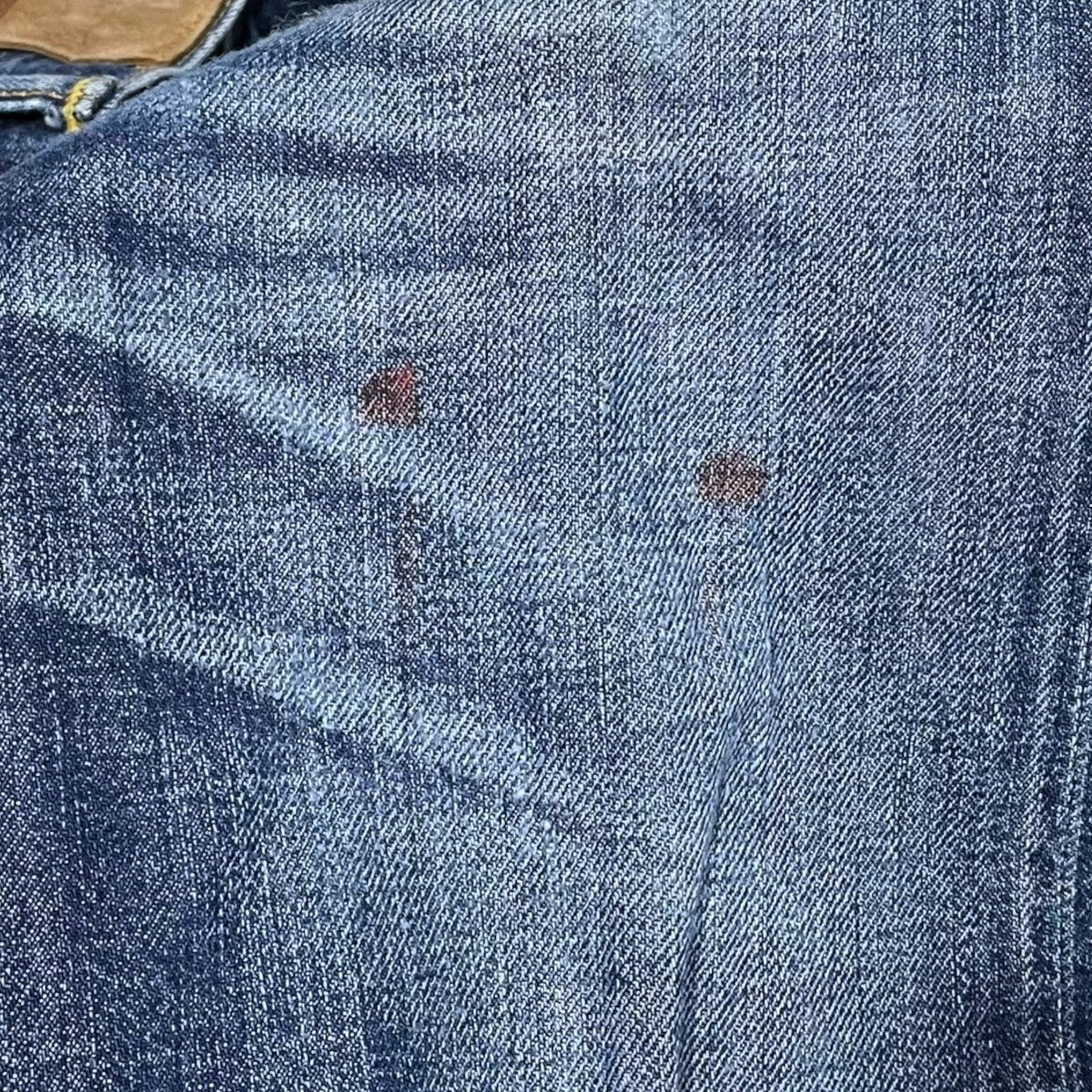 RRL デニムパンツユーズド加工新品未使用 UNUSED(アンユーズド) REFINEMENT GARMENTSダメージ加工デニム