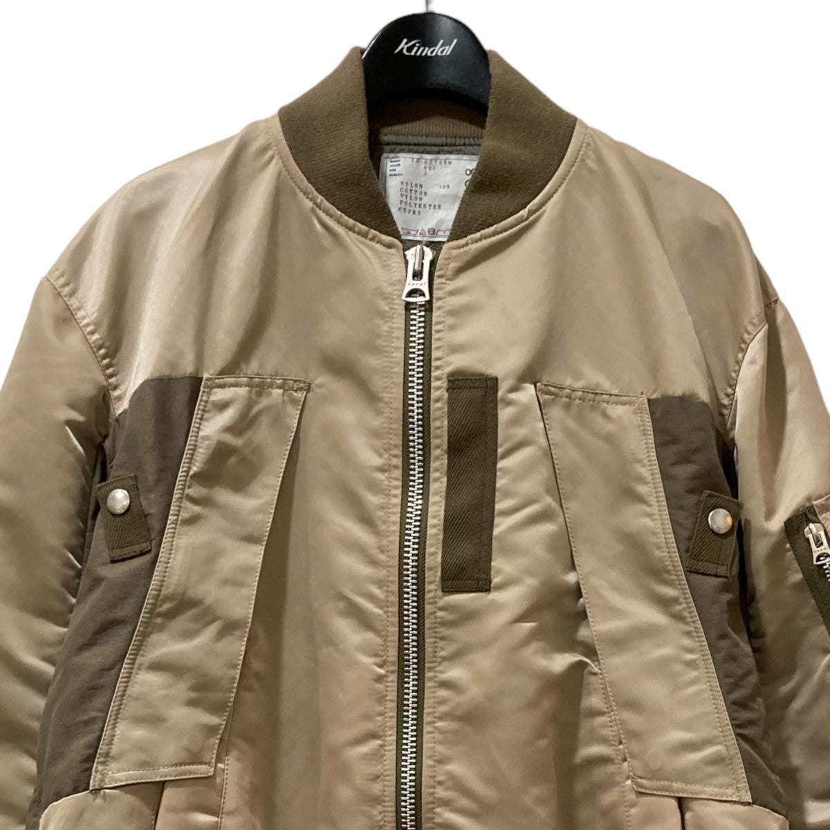 sacai(サカイ) Nylon Twill Mix Blouson MA-1 MA-1ジャケット 22-02708M 22-02708M カーキ  サイズ 2｜【公式】カインドオルオンライン ブランド古着・中古通販【kindal】