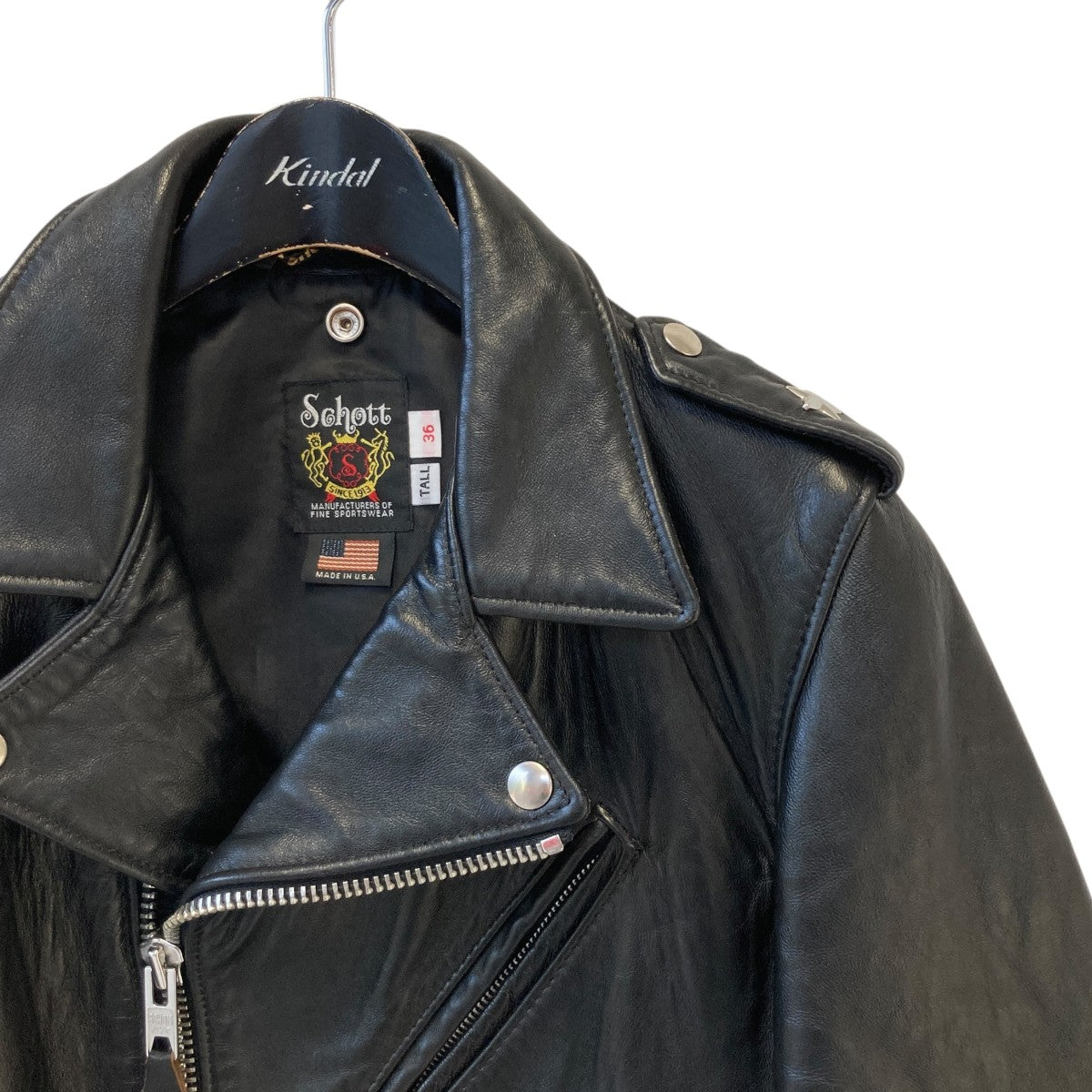 レ*ド様 Schott ブラック オーバーオール Mサイズ Schott/ショット/OLD HICKORY DENIM OVERALL/オールドヒッコリー