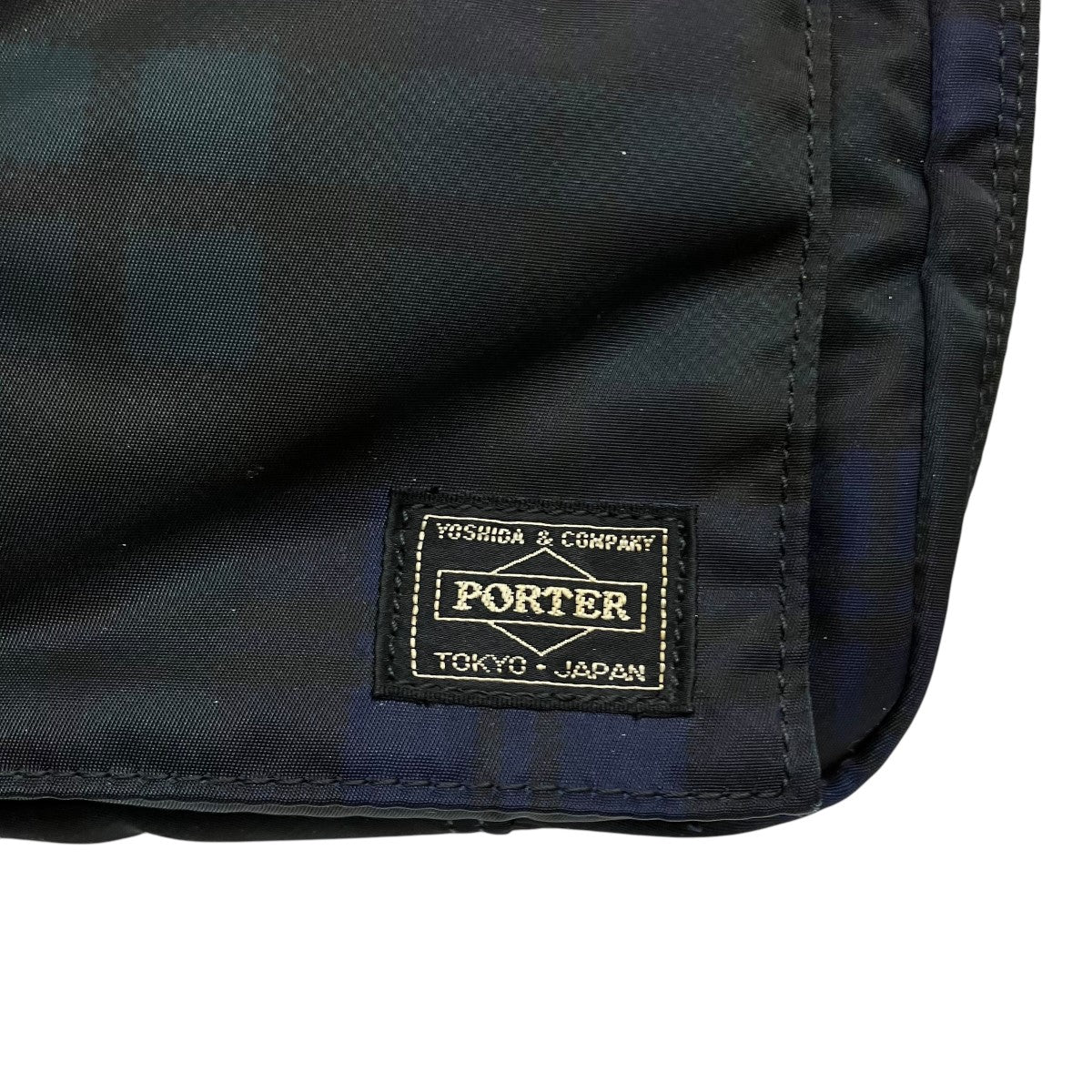 PORTER(ポーター) チェックショルダーバッグ ネイビー×グリーン