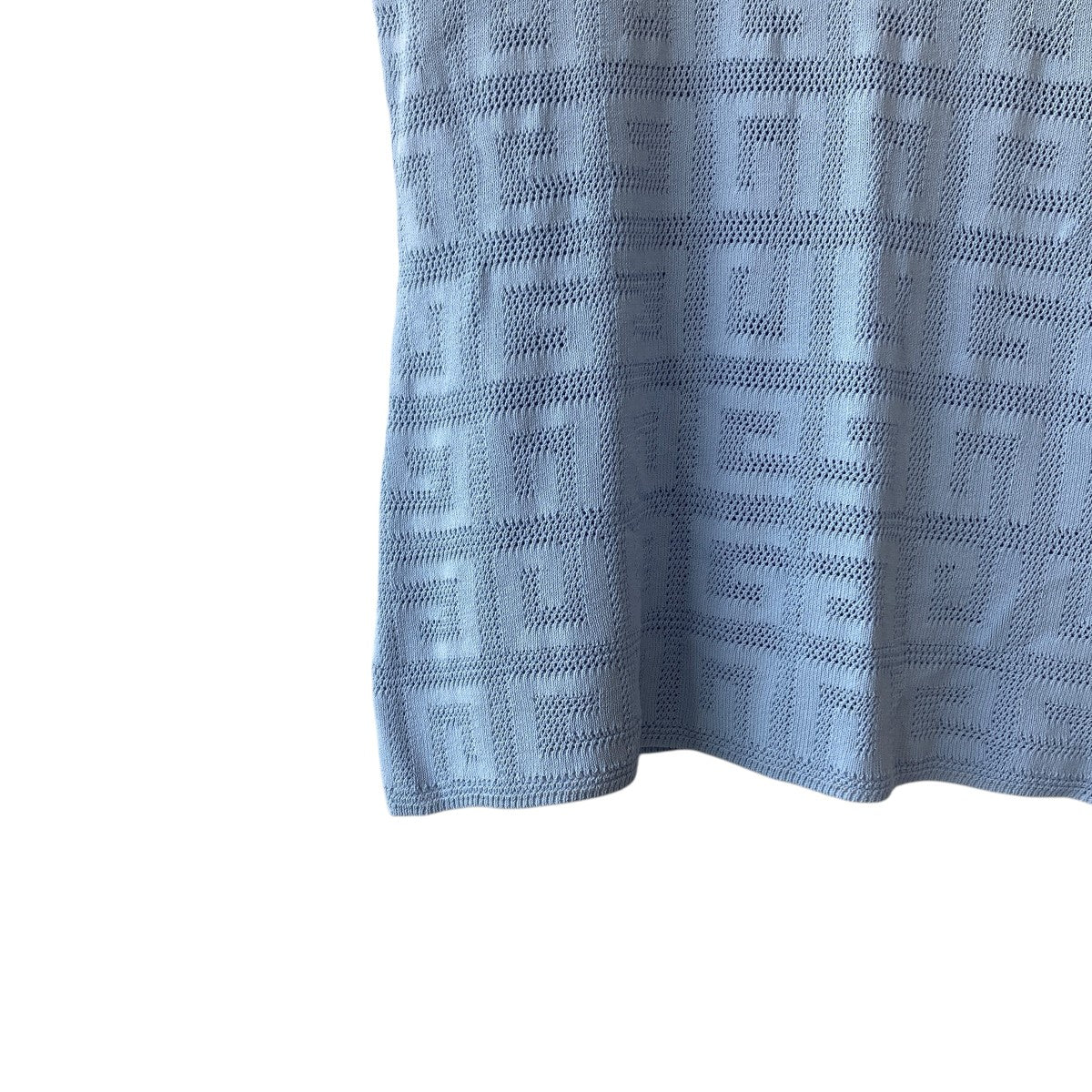 ジバンシィ GIVENCHY 24SS 4G jacquard 半袖ニット BW90FJ4ZD6 スカイブルー サイズ：XS GIVENCHY(ジバンシィ) 24SS4G jacquard半袖ニットBW90FJ4ZD6