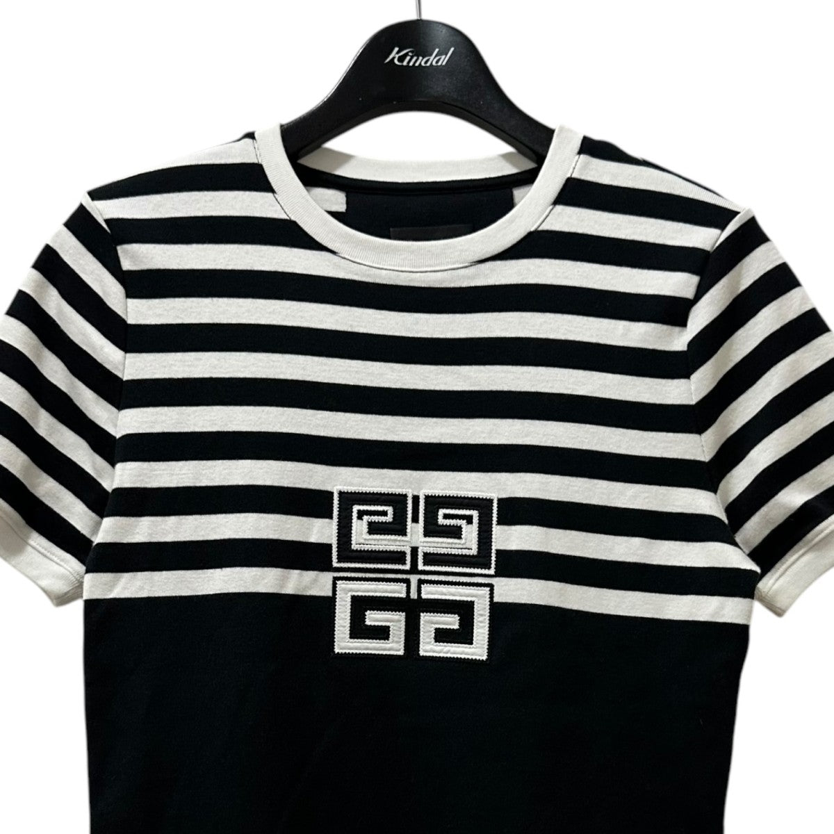 GIVENCHY 4G Striped Cotton T-shirtボーダークルーネックTシャツBW70BF314X 古着・中古-3枚目のアイテム画像