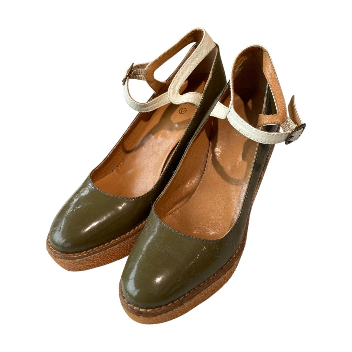 UNDERCOVER×Castaner 07AWウェッジソールパンプス オリーブ