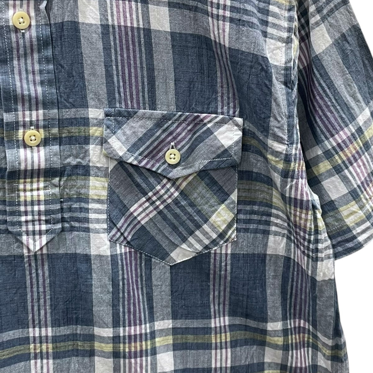 PENDLETON チェック柄半袖ボタンダウンシャツ 古着・中古-4枚目のアイテム画像