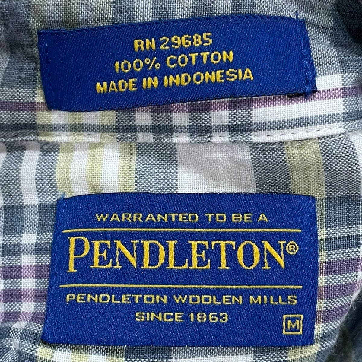 PENDLETON チェック柄半袖ボタンダウンシャツ 古着・中古-5枚目のアイテム画像