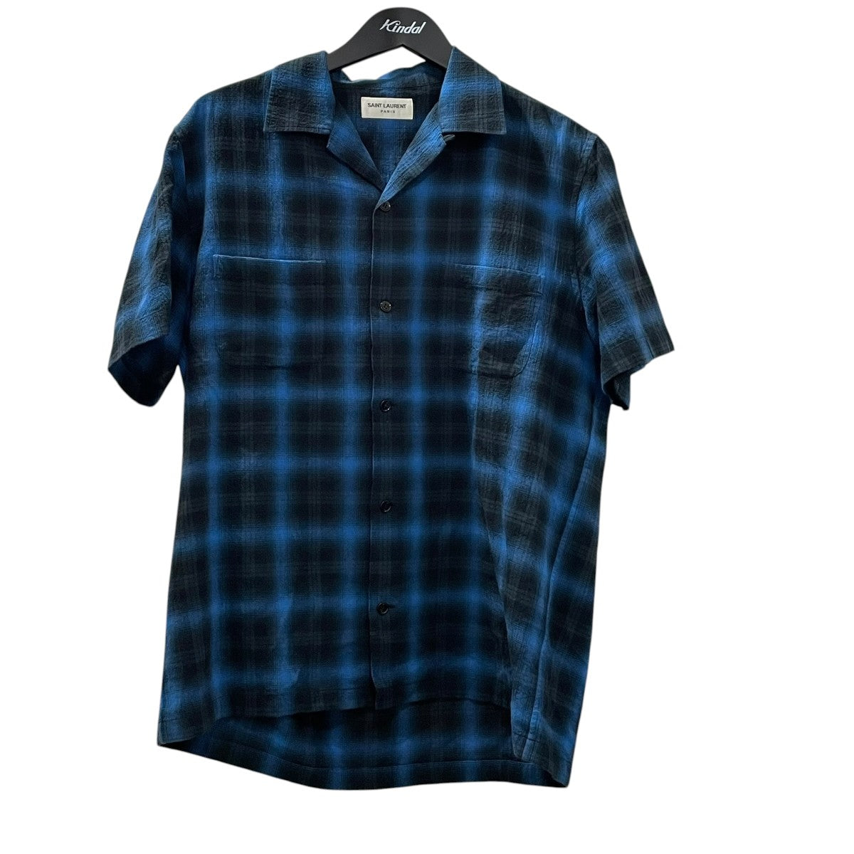 Saint Laurent Paris 半袖チェックシャツ415167Y964L 古着・中古-1枚目のアイテム画像