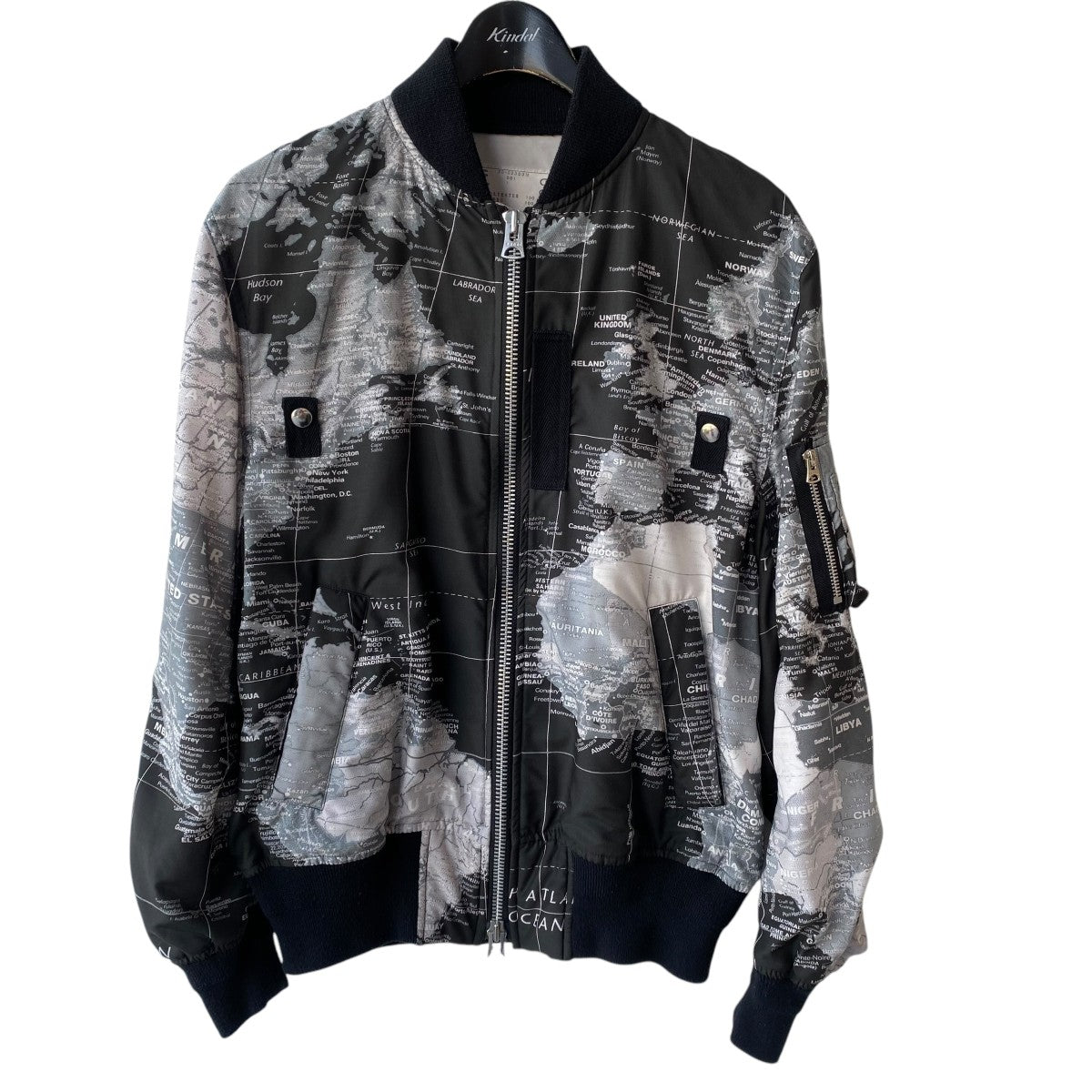 sacai(サカイ) WORLD MAP BLOUSON 20-02300M ブラック サイズ 1