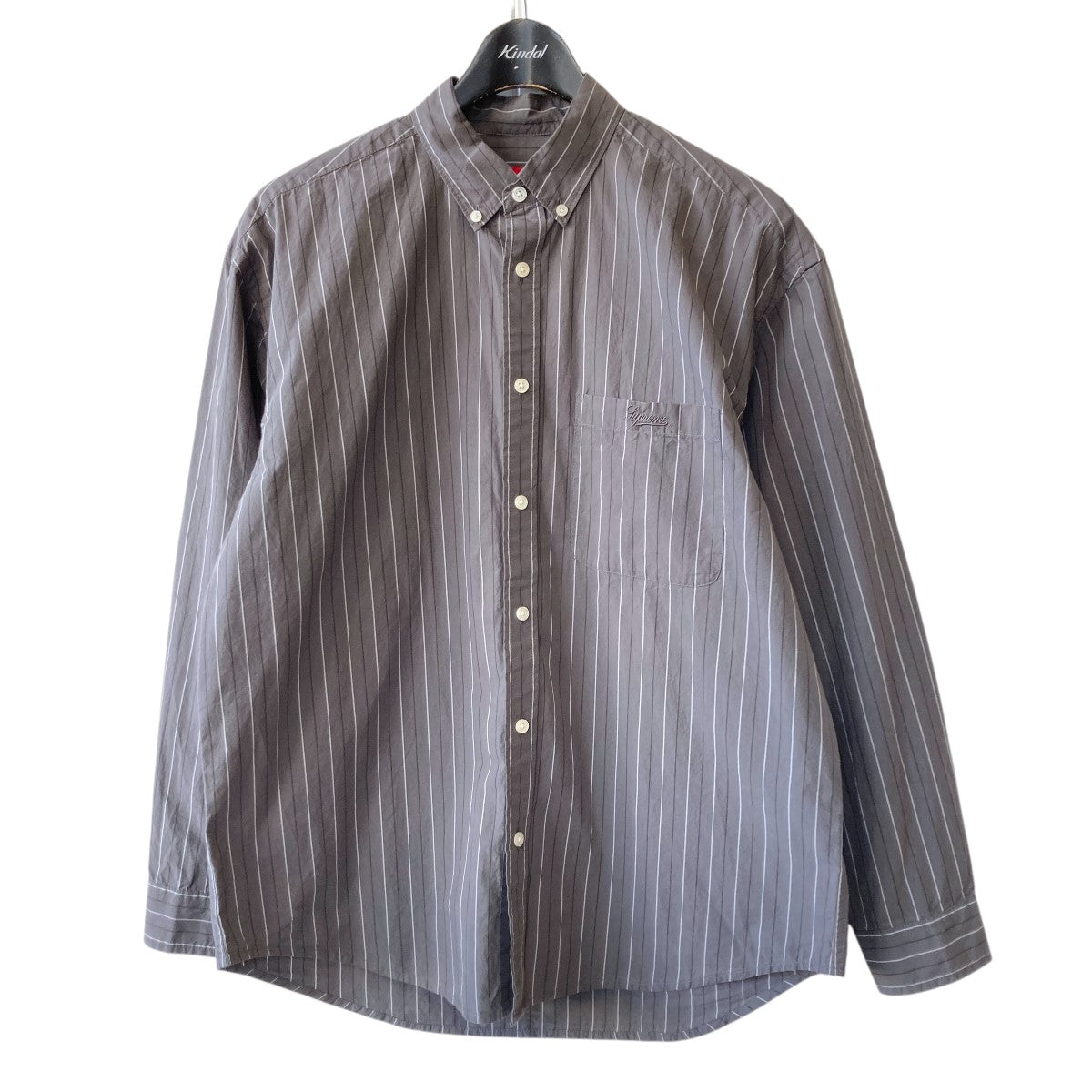 24AWLoose Fit Stripe Shirtストライプボタンダウンシャツ