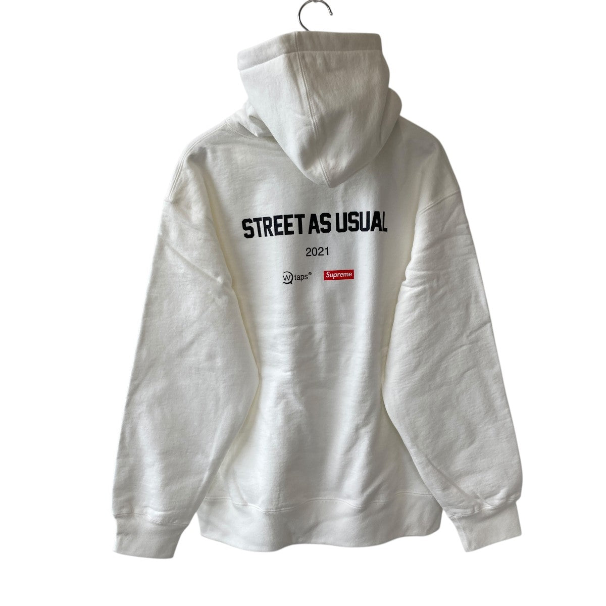 Supreme×WTAPS 21AWSic'em Hooded Sweatshirtパーカー ホワイト サイズ