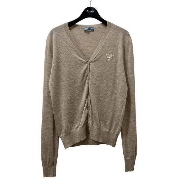 PRADA(プラダ) Vネックニットカーディガン ベージュ サイズ 36｜【公式