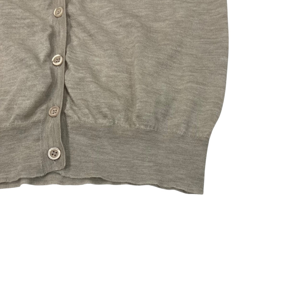 PRADA ニットカーディガン PRADA(プラダ) Vネックニットカーディガン ベージュ サイズ 36｜【公式