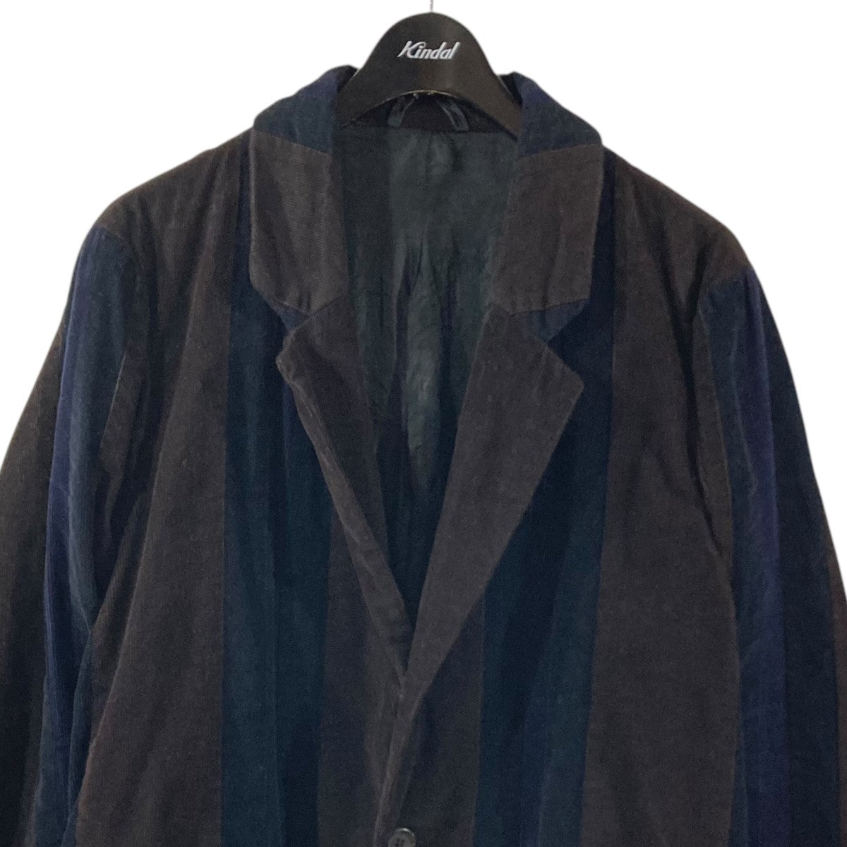 ケイシーケイシー　ネイビー　ジャケット CASEY CASEY(ケイシーケイシー) ストライプコーデュロイテーラード