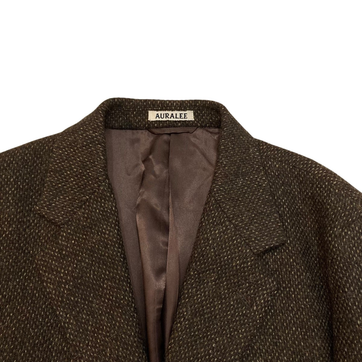 AURALEE(オーラリー) LAMA SHETLAND WOOL TWEED OVER JACKETツイード 