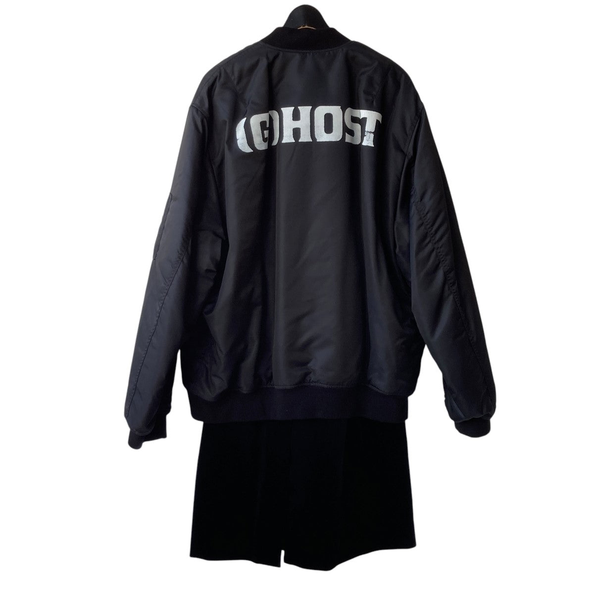 BOMBER WITH ELONGATED UNDERCOATレイヤード MA-1ジャケット222-m620a