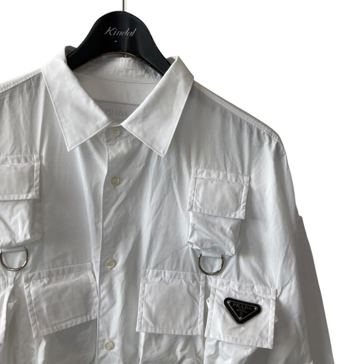 PRADA White Cotton ShirtシャツSC773 1XV2 古着・中古-3枚目のアイテム画像