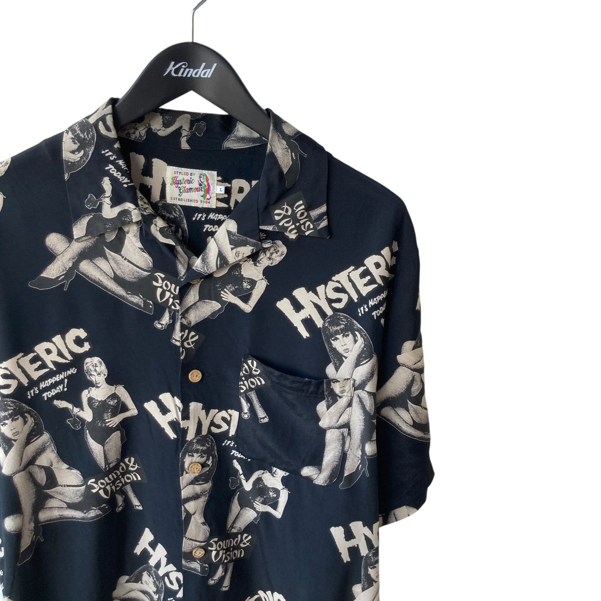 HYSTERIC GLAMOUR 半袖シャツ M HYSTERIC GLAMOUR◇半袖シャツ/M/-/BLK