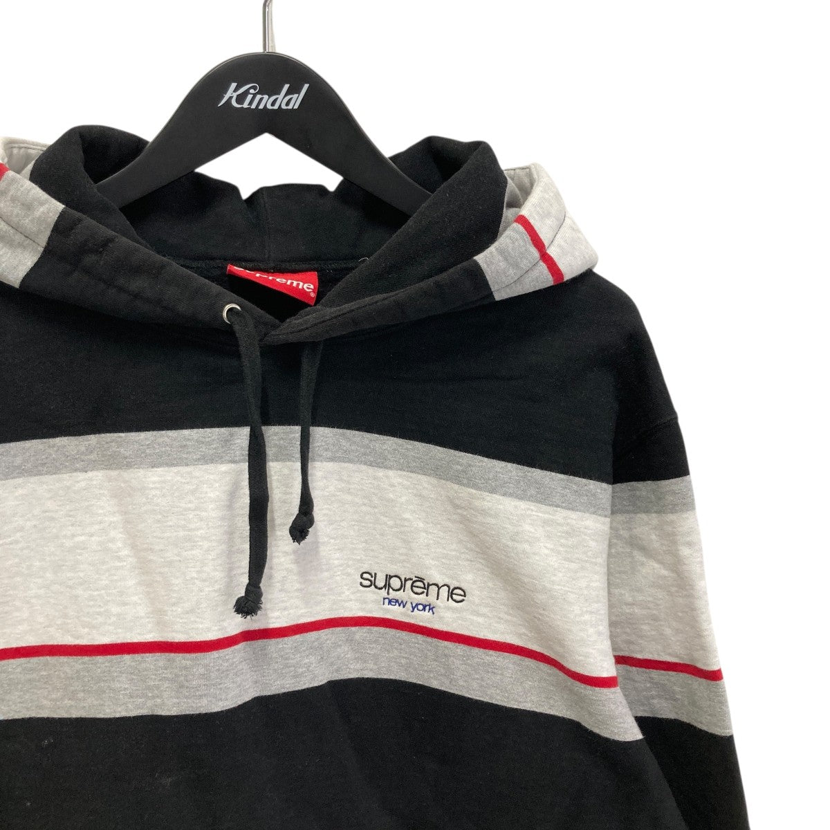 supreme ボーダー パーカー Supreme(シュプリーム) ボーダーパーカー ブラック×ホワイト