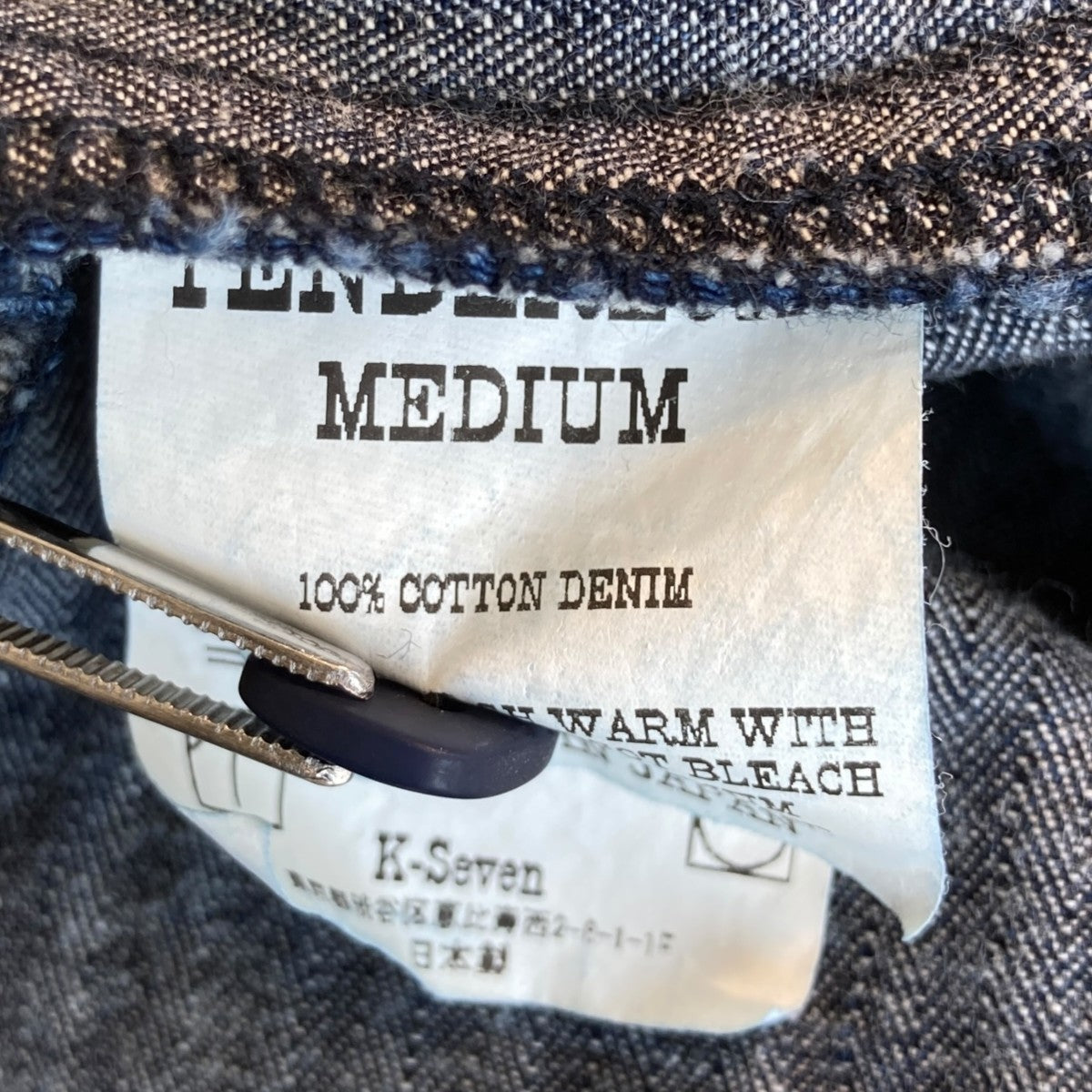 TENDERLOIN SHT D DOT 水玉　長袖シャツ　M シャツ TENDERLOIN(テンダーロイン) DENIM HB MOCK NECK SHT長袖シャツ