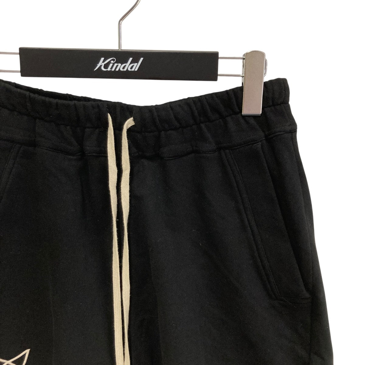RICK OWENS×Champion ブラック ショートパンツ RICK OWENS (リックオウエンス) RICK OWENS×Champion ロゴ