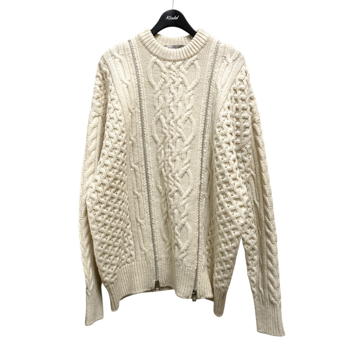 22AWZIPPED FISHERMAN KNIT SWEATERジップデザインニット4B003 0522 39
